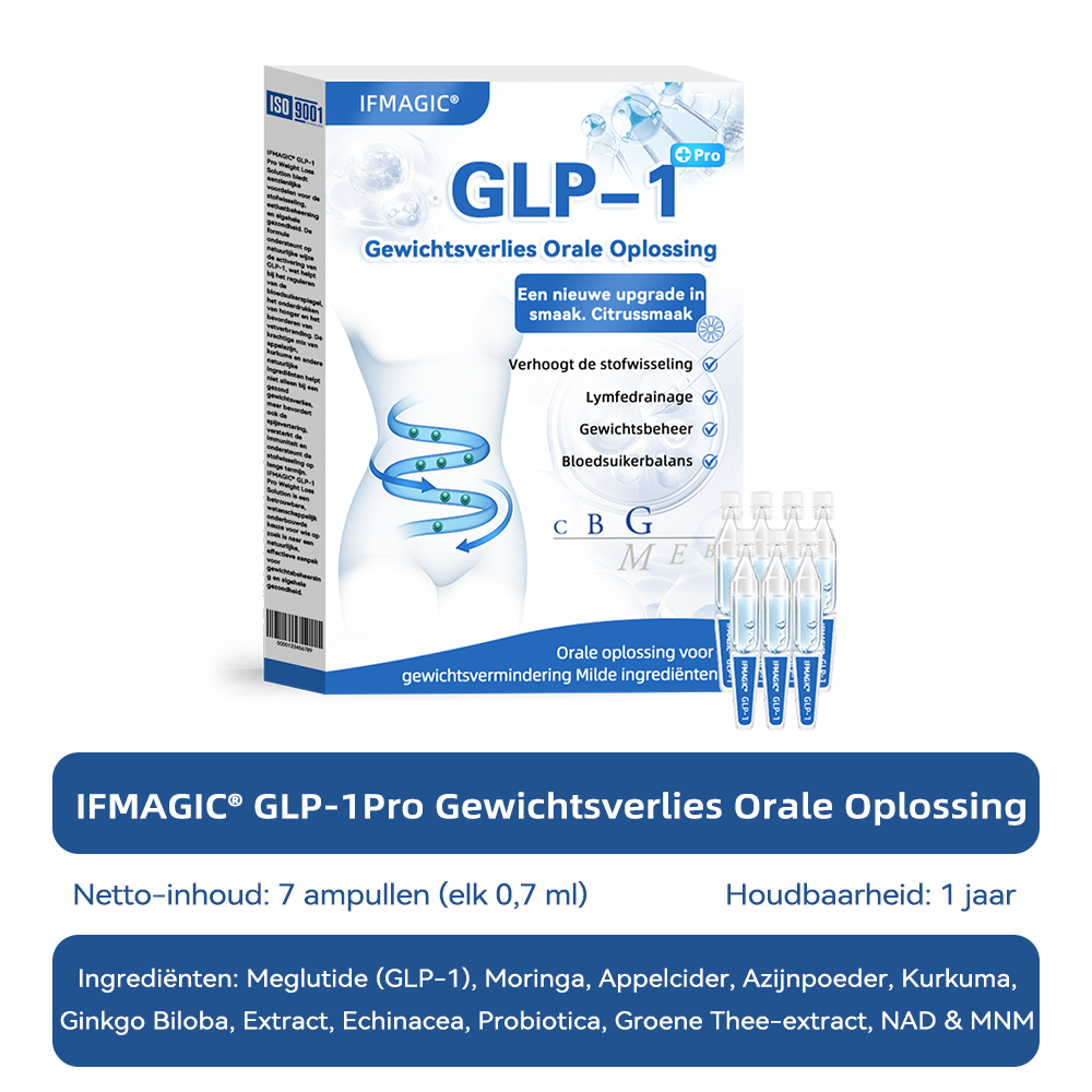 𝐈𝐅𝐌𝐀𝐆𝐈𝐂® 𝐆𝐋𝐏-𝟏 𝐏𝐫𝐨 𝐆𝐞𝐰𝐢𝐜𝐡𝐭𝐬𝐯𝐞𝐫𝐥𝐢𝐞𝐬 𝐎𝐫𝐚𝐥𝐞 𝐎𝐩𝐥𝐨𝐬𝐬𝐢𝐧𝐠🌼💖Eén dosis per dag - zie resultaten in 7 dagen⏱️Geschikt voor obesitas, hart- en vaatziekten, diabetes, slaapapneu, hoog cholesterol en bloedlipiden, gewrichtsproblemen en diverse andere aandoeningen💧